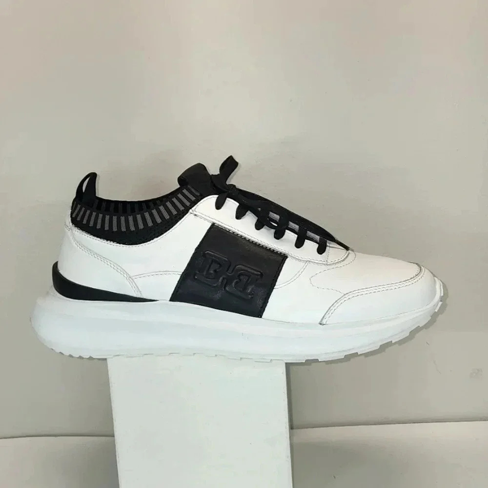 Men's White and Black Sneakers